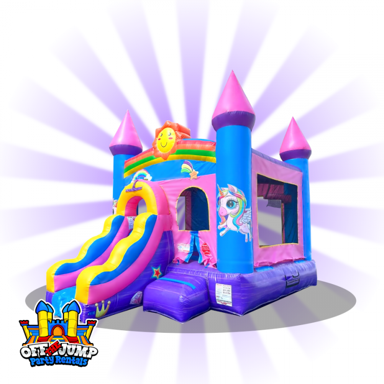 Unicorn Bounce House with Slide