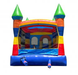 xco pbrnbwsf hb back 2 1 1714716443 Rainbow Smile Bounce House With Slide