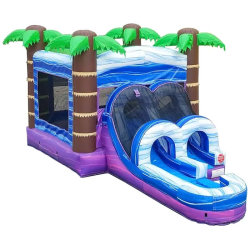 inflatable bounce house water slide kids tropical marble2 17368323 1 Tropical Bounce House & Slide Combination