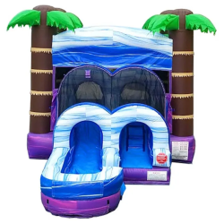 inflatable bounce house water slide kids tropical marble3 17368323 1 Tropical Bounce House & Slide Combination