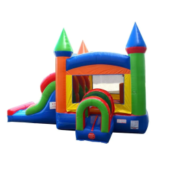 xco drnb front 1 1 1736911092 Rainbow Bounce House & Slide Combination (Dry)