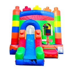 xco pbblock hb front 1 4 1736818388 Block Bounce House & Slide Combination