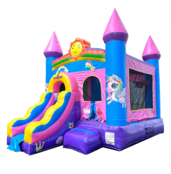 xco pbpnkusf hb 3qtr 1 1 1714717601 (New) Unicorn Bounce House with Slide