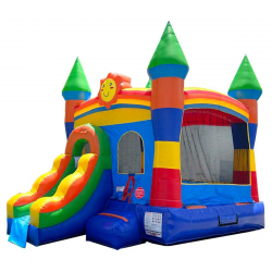 xco pbrnbwsf hb main1 1 1714716443 (NEW) Rainbow Smile Bounce House With Slide