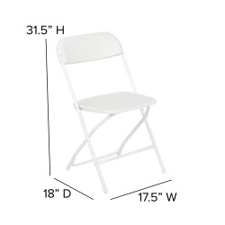White Folding Chairs (Grade B)