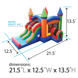 dimsg combo seathght k xco drnb 1747883924 Modern Rainbow Bounce House & Slide Combination