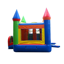 Modern Rainbow Bounce House & Slide Combination