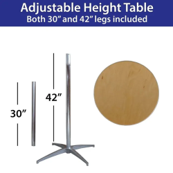 commercial round bistro table adjustable height1 1757495449 30in Round Cocktail Table